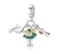 SEVENWELL Schneeflocken Charm für Pandora Hund Katze blaue Schneeflocke baumelnder Charm Sterling silber Weihnachts geschenk