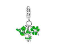 SEVENWELL Schneeflocken Charm für Pandora Hund Katze blaue Schneeflocke baumelnder Charm Sterling silber Weihnachts geschenk