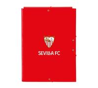 SEVILLA FC - Folio-Ordner mit 3 Klappen, ideal für Kinder verschiedener Altersgruppen, bequem und vielseitig, Qualität und Widerstandsfähigkeit, 26 x 36,5 cm, rot, M, Lässig