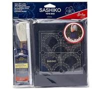 Sew Easy Sashiko Kit - 36 x 42 cm Tragetaschen-Set, komplettes Set mit Faden, Stoffvorlagen, Bleistiftnadeln, Anleitung (evtl. nicht in deutscher Sprache)