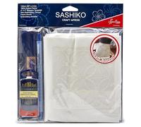 Sew Easy Sashiko Kit - 65 x 35 cm Basteln Sie Ihre eigene Schürze, komplettes Set mit Faden, Stoffvorlagen, Bleistiftnadeln, Anleitung (evtl. nicht in deutscher Sprache)
