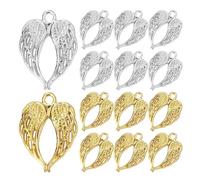 SEWACC 100 Stück Engelsflügel Anhänger aus Robustem Metall Filigrane Flügelanhänger für Selbstgemacht Schmuckherstellung Kompatibel mit Halsketten und Ohrringen Leicht und Kompakt für