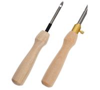 SEWACC 2 Stück Stickwerkzeug mit Ergonomischem Holzgriff und Edelstahlnadeln für Kreuzstich und Handarbeiten für Nähprojekte