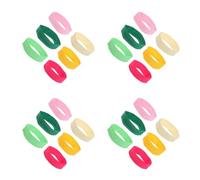 SEWACC 24 Stück -pack Elastische Yoga Stirnbänder für Damen aus Baumwolle und Spandex Schweißableitend Rutschfest Modisch Minimalistisches Design für Fitness und Sport