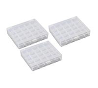 SEWACC 3 Stück Transparente Aufbewahrungsbox Fächer Nähmaschinenspulen Organizer Box Leer für Bastelzubehör Leichtes Transportieren Sicheres Verstauen