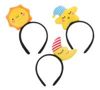 SEWACC 3stücke Sternen und Mond Kreative Stirnbänder mit Sonne und Mond für Party-kopfbedeckungen Cosplay-accessoires und Fotoshootings Ergonomisch Verstellbar und Angenehm zu Tragen