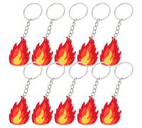 SEWACC Feuerwehr Schlüsselanhänger 10 Stück Feuerfeste Anhänger als Feuerwehr Partygeschenke und Dekoration für Feuerwehrauto Events