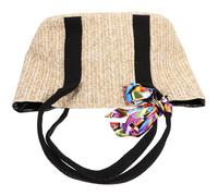 SEWACC Große Damen Schultertasche aus Strohwaren mit Schleife Modische und Leichte Webtasche für Freizeit und Reisen Vielseitig und Geräumig Zufällige Farbe Zufälliger Stil