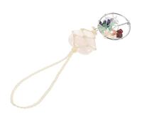 SEWACC Lebensbaum Autoanhänger aus Naturstein Buntes Chakren Herz Rückspiegel Dekor für Auto Innenraum Handgefertigter Schlüsselanhänger