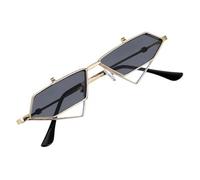 SEWACC Punk Leichte und Stabile Struktur aus Metall mit Katzenaugen Form Sonnenbrille Modische Sommer Brille als Trendiges Outdoor Zubehör für Damen
