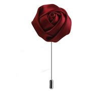SEWACC Rose Ansteckblume Handgefertigte Rose Herren Anstecknadeln Bräutigam Ansteckblume Hochzeit Seide Revers Krawattennadel Brosche für Mann Anzug Dekoration Outfit Zubehör