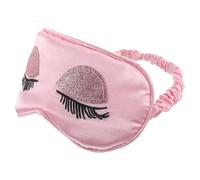 SEWACC Schlafmaske Augenbinde aus Imitationsseide mit Langen Wimpern Rosa Verdunkelung Pailletten Design für Reisen und Hause für Damen