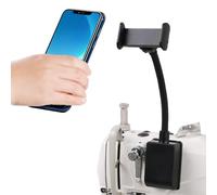 Sewing Machine Cell Phone Holder - 360 Degree Rotating Stand, Magnetic Mount for Hands Free Recording, Adjustable Telescopic Tether, Sturdy Media Accessory with Flex Neck, Mobile Tool for Viewing