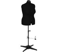 Sewing Online Verstellbare Schneiderpuppe aus schwarzem Stoff mit Saummarkierung, Konfektionsgröße 18 bis 24 - Stecken, messen, anpassen und präsentieren Sie Ihre Kleidung auf Dieser Schneiderpuppe