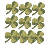 SEWOART 10 Stück Grüne Blätter Zum Aufbügeln Applikationen Für Kleidung Und Stoff Kleeblatt-aufnäher Für St Patrick's Day