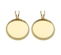 SEWOART 10 Stück Runde Kupfer Tablettanhänger 16mm Retro V Förmige Lünetten Anhänger für Selbstgemacht Schmuckherstellung Multifunktionale Anhängerschalen zum Basteln und Geschenke