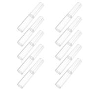 SEWOART 10 Stück Transparente Federmäppchen aus Kunststoff Kleine Leere Stifteetuis mit Abnehmbaren Enden Aufbewahrungsbox für Schreibwaren und Füllfederhalter Geeignet für Schule und