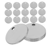 SEWOART 100 Stück Edelstahl Rund Anhänger Metall Gravurrohlinge für DIY Ausstanzung Schlüsselanhänger Schmuck Haustier Namensschild Langlebig Kratzfest
