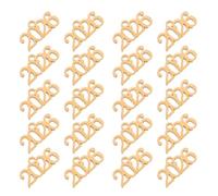 SEWOART 20 Stück Edelstahl Jahreszahl 2026 Anhänger 8x16mm 063g Metall Schmuckzubehör für Selbstgemacht Armbänder Halsketten und Schlüsselanhänger zu Neujahr und Abschlussfeiern