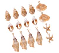 SEWOART 20 Stück Meeresmotiv Anhänger aus Acryl mit Muschel Seestern Meerestier Leichter Selbstgemacht Schmuckanhänger für Armbänder und Halsketten