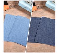 SEWOART 24 Stück Bügelflicken Reparaturset für Jeans Stoffflicken zum Aufbügeln in Schwarz Dunkelblau und Hellblau Quadratische Knie Patches 125 X 95cm für Kleidungsreparatur und