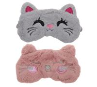 SEWOART 2stücke Cartoon Tier Augenmasken Aus Plüsch Schlafmaske Mit Komfortabler Für Erholsamen Schlaf Für Reisen Meditation Und Entspannung