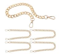 SEWOART 5 Stück 5 Stück Goldfarbene Taschenketten 40cm Flacher Robuster Metall Kettenriemen als Ersatz und Dekoration für Handtaschen Umhängetaschen und Gürteltaschen