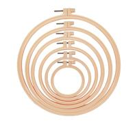 SEWOART 6 Stück Teiliges Runde Stickrahmen aus Kunststoff Verschiedene Stabiler Kreuzstich Ring für Stickerei Handarbeit und DIY für Erwachsene und Anfänger Vielseitig Einsetzbar für