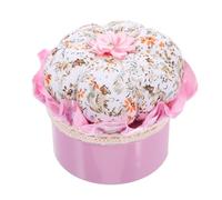 SEWOART Kürbis-nähnadelkissen Weißblech-nadelbox Stoff-nähkästchen Quiltnadelhalter Organizer für Nähzubehör Braun Nähnadel-aufbewahrung Kissen für Nähnadeln Kleine Nadelkissenbox