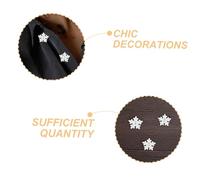 SEWOART Weiße Holzknöpfe in Schneeflockenform 18mm 150 Stück Holzknöpfe zum Nähen und Basteln für Winterkleidung Selbstgemacht Dekoration und Festliche Projekte