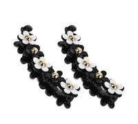 Sewroro 2 Stück pack Bananen Haarspangen aus Kunststoff mit Blumenmotiv für Damen Elegantes Haaraccessoire für Feines Haar und Hohe Pferdeschwänze bei Alltag und Freizeit