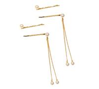 Sewroro 4 Stück-pack Kreative Haarspangen mit Goldenen Perlenquasten aus Legierung Elegantes Haaraccessoire zur Haardekoration für Alltag und Hochzeit