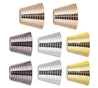 Sewroro 8 Stück Haargummi Spiral Haarspangen aus Weichem Material Rutschfest ohne Abdrücke für Haartypen Modische Farben Gold Roségold Schwarz Silber