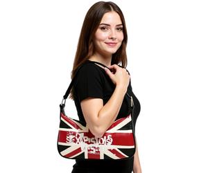 Sex Pistols Punkrock-Band Damen Schulter-Tasche mit britischem Flaggenlogo Handtasche Fan-Artikel LB103141SEX Schwarz/Rot/Weiß