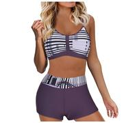 Sexy Badebekleidung Blau Weiß Gestreifter Bikini Bikini In Weiß Bikini Damen Cup F BadeanzüGe Mit KöRbchen Bandeau Bikini FüR Mollige Bikini Damen Geschlossen Tankini Gr 54 Damen Einteiler Bademode