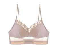 Sexy BH Damen Ohne Bügel, Trägertop Damen Bra,Spitzen BH Rückenfrei U-Förmig Super Dünn Tiefen Rückenausschnitt Push Up Komfort Bralette Bustier Rücken-BH Rückenfreier Lifting-BH Unterwäsche