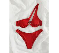 Sexy Bikinis Badeanzüge Ausgeschnitten Damen Bademode One Shoulder Biquini High Cut Badeanzüge Push Up Beach Bikini Set