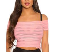 Sexy Carmen Crop Off Shoulder Shirt mit Kurzarm S