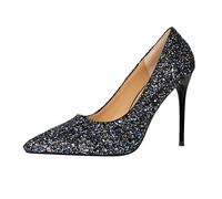 Sexy High Heels Glitzer Pumps Damen Weich und Angenehm Zu Tragen Für Eine Lange Zeit (Blau,40)