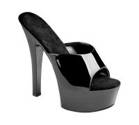 Sexy Plateau-Pantolette 43 schwarz