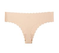 Sexy Unterwäsche Für Frauen Damen-Sport-Slips, nahtlos, atmungsaktiv, Gerippter Baumwoll-Stretch, weicher Tanga mit niedriger Leibhöhe Satin Slip Damen Slip Ohne Naht Damen Baumwolle (Beige, L)