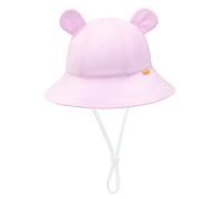 SEYUFN Baby Sonnenhut Mädchen UV Schutz 50 Mütze Kinder Jungen Sommer Bärenohr Hut Kleinkind Unisex Verstellbarem Bindebändern Fischerhut (DE/NL/SE/PL, Alter, 2 Jahre, 4 Jahre, Rosa)