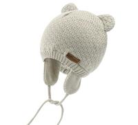 SEYUFN Babymütze, für Jungen und Mädchen, gestrickte Hündchen für Babys und Kleinkinder, mit Fleece-Futter, 0-36 Monate(Aprikose,6-12 Monate)