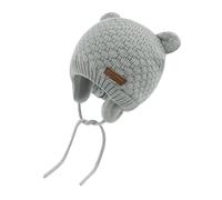 SEYUFN Babymütze, für Jungen und Mädchen, gestrickte Hündchen für Babys und Kleinkinder, mit Fleece-Futter, 0-36 Monate(Grau,0-6 Monate)