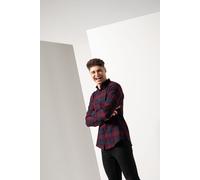 SF Men Herren Brushed back Check Casual Shirt with Button-down Collar Hemd SF560