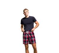SF (Skinnifit) Herren Flanell-Pyjamashorts - Rot / dunkelblau | L