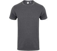 Skinnifit T‑Shirt The Feel Good T Stretch Herren L Heather Charcoal