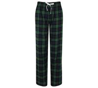 SF (Skinnifit) Damen Flanell-Pyjamahosen - Dunkelblau / grün | XS