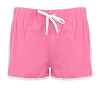 SF (Skinnifit) Damen Retro-Shorts - Leuchtend rosa / weiß | M