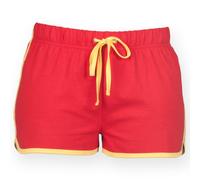 SF (Skinnifit) Damen Retro-Shorts - Rot / gelb | M